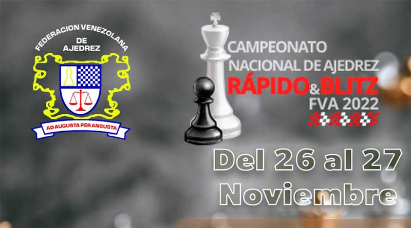 FVA invita a los jugadores a participar en el Campeonato Nacional de Ajedrez Rápido & Blitz
